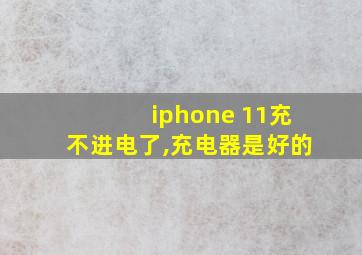 iphone 11充不进电了,充电器是好的